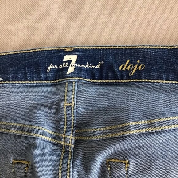 7 For All Mankind Dojo Dark Wash Denim Stretch Jeans - Picture 7 of 15